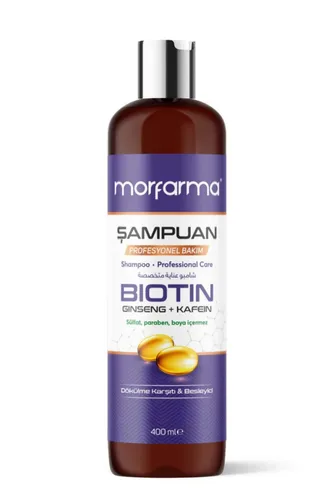 Morfarma — профессиональный шампунь с биотином и женьшенем, 400 мл