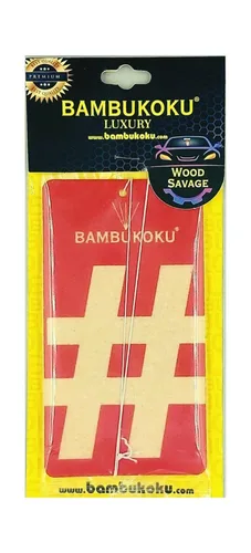 Bambukoku — ароматизатор для автомобиля «Wood Savage», красная карточка