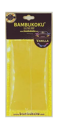 Bambukoku — ароматизатор для автомобиля «Vanilla», жёлтая карточка