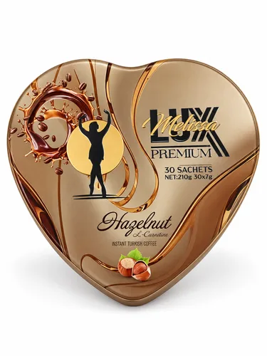 LUX Melissa Premium Hazelnut — растворимый турецкий кофе с L-карнитином, 30 саше